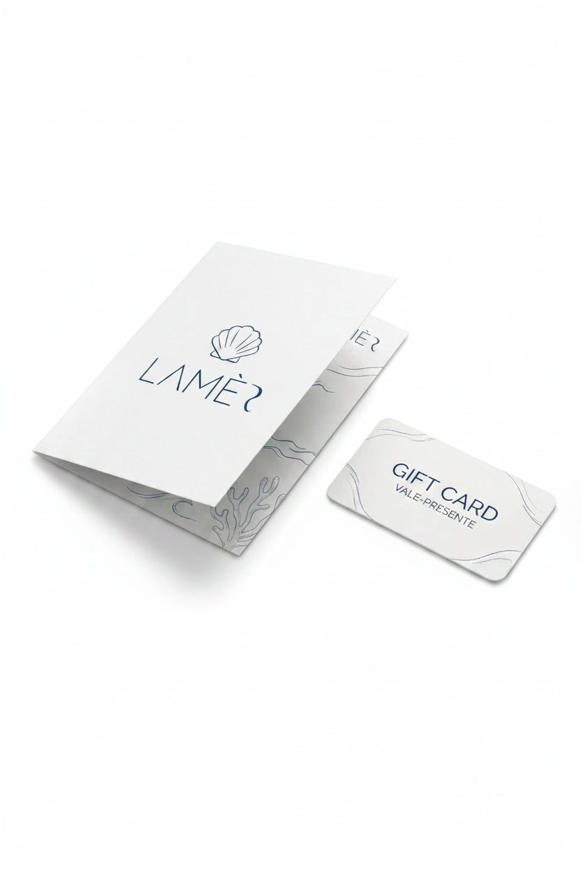 Gift card on a white background